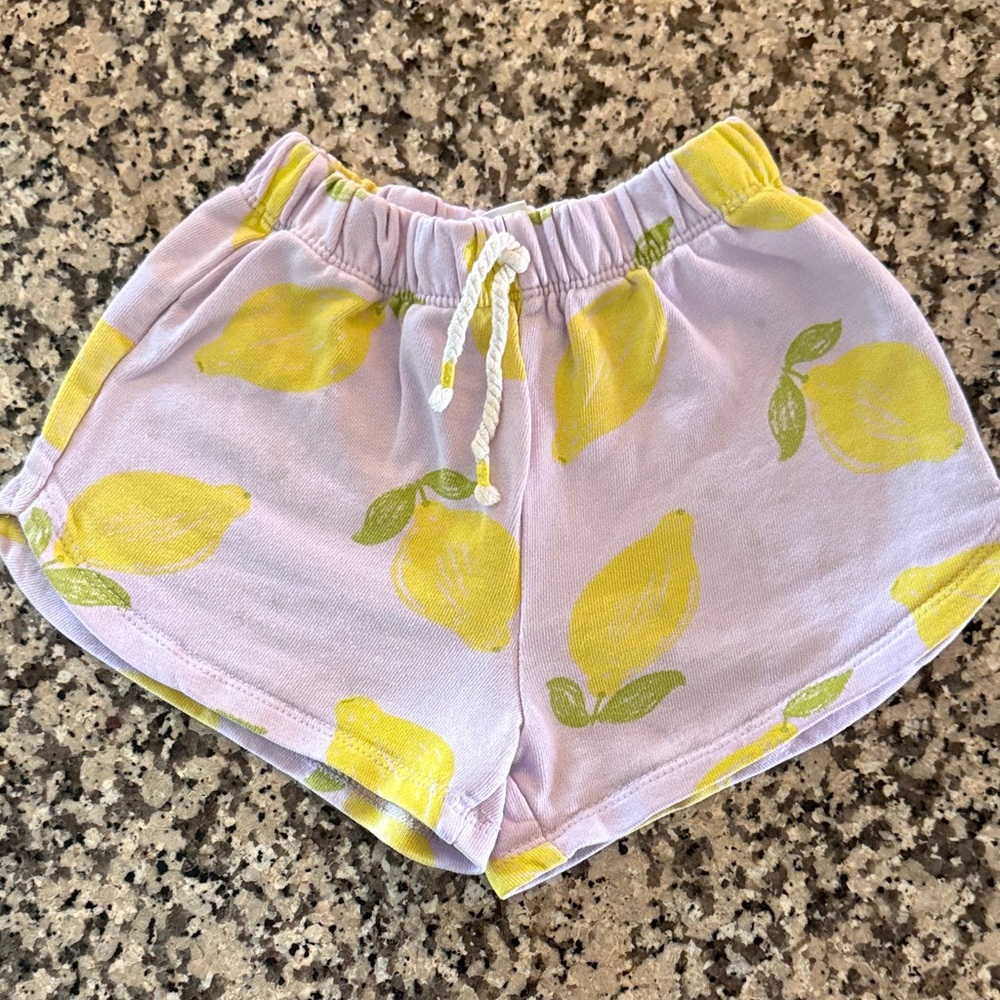 Zara Girls Lemon Print Shorts